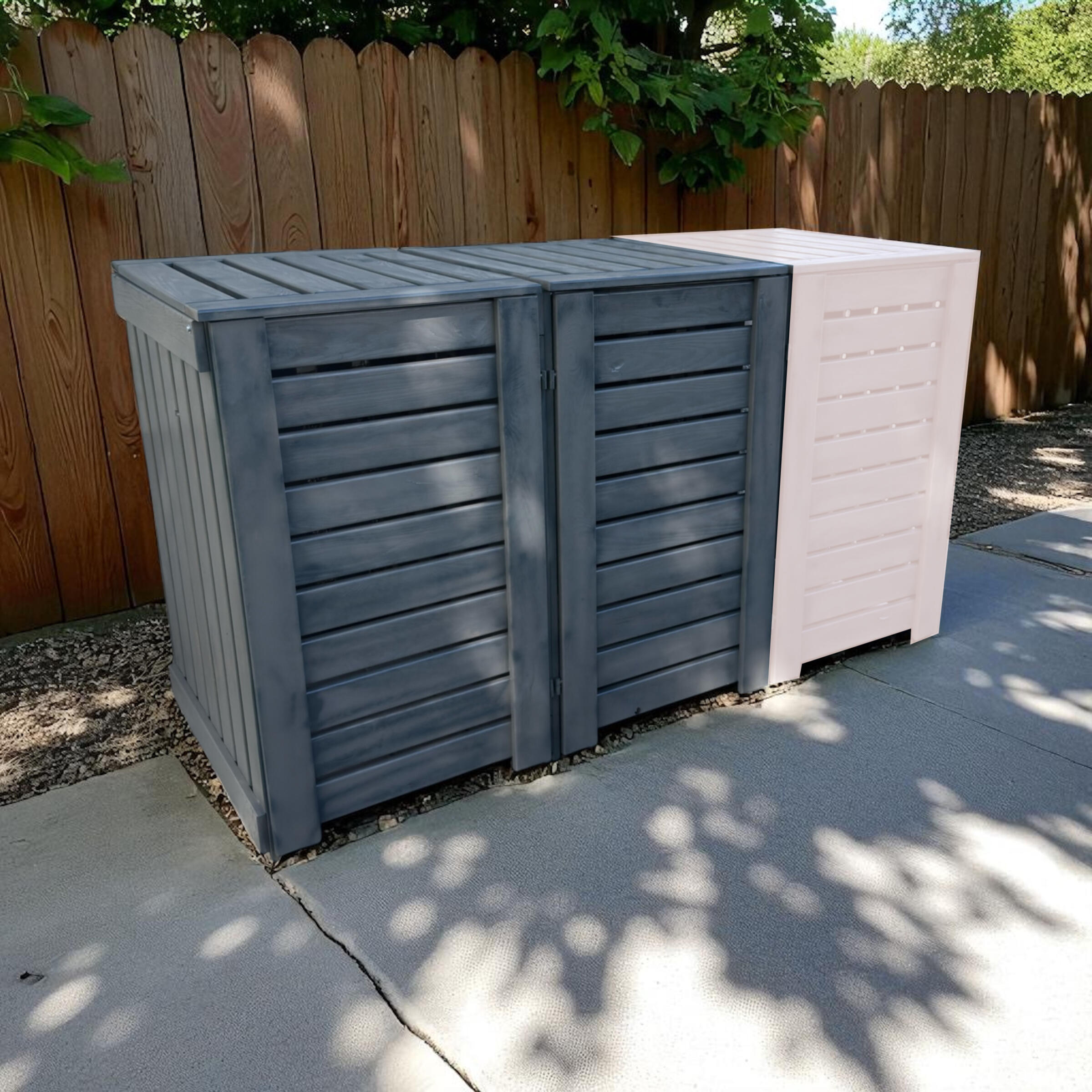 stylish wooden garbage bin covers